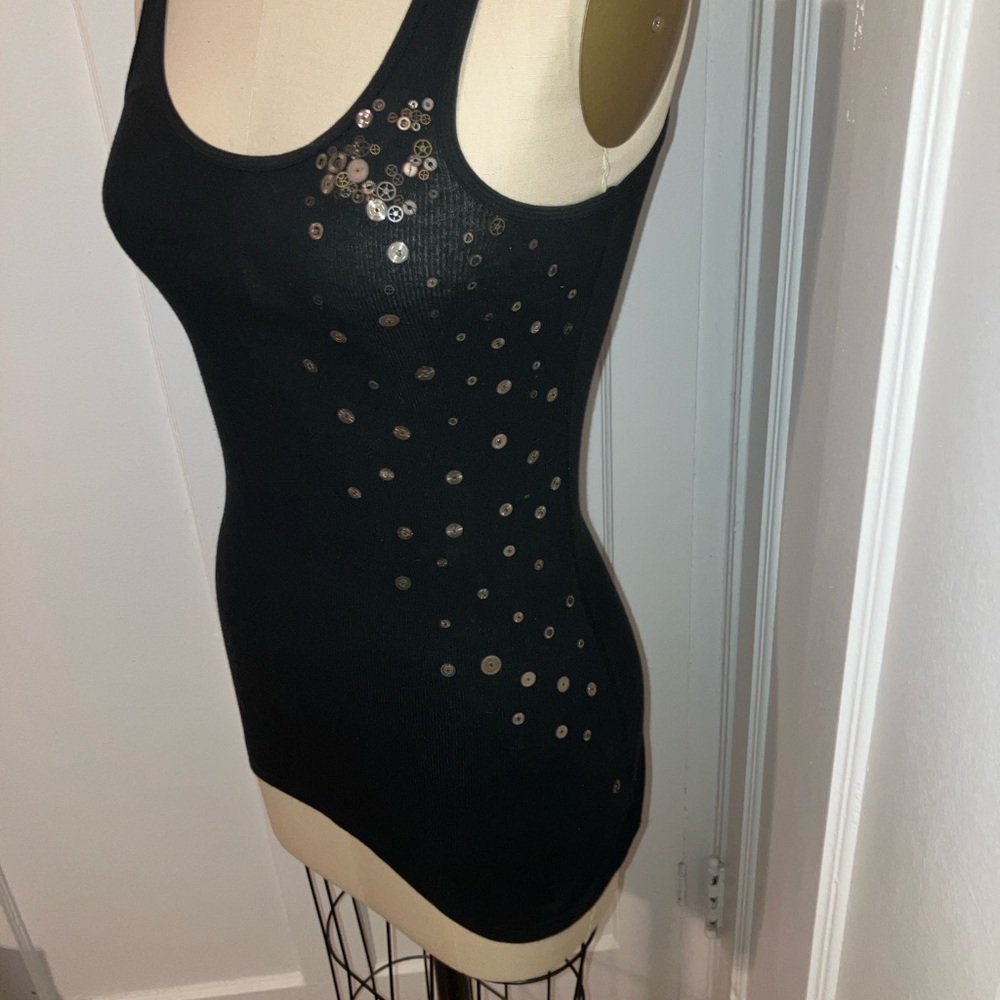 Steampunk Tank Top – Hand-Sewn Watch Gears (One-of-a-Kind)